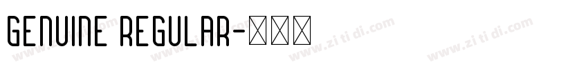 GENUINE Regular字体转换